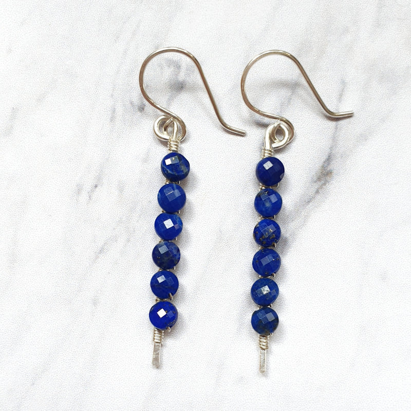 Buy Lapis Lazuli Stick Earrings - Bijoux By Anne