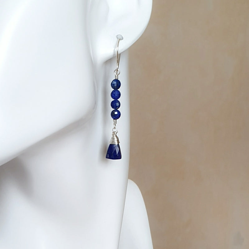 Order Lapis Lazuli Silver Earrings - Bijoux By Anne