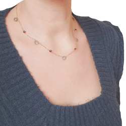 Buy Labradorite and Garnet Necklace - Bijoux by Anne